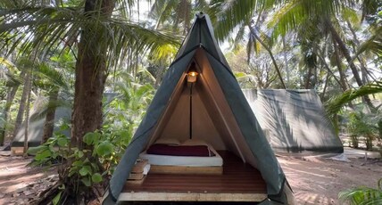 Moonstone Hammock Alibaug Room Type - Cozy Tent with AC & Attached Washroom