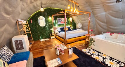Nirvana Hamta Retreat | Glamping Geodesic Dome Room Type - Bhrigu Shell Glamp With Jacuzzi