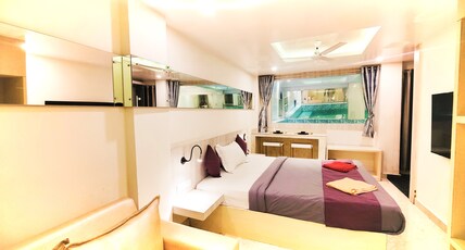 F Hotel -24hrs Checkin -Check-out Room Type - Private Swimming Pool Room + 1 Way Airport Transfer and Free Two Wheeler (Super Exotic Suite)