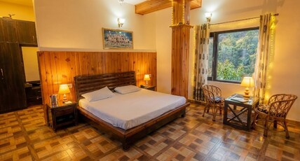 Rooptara Valley Luxury Cottage | Majkhali Himalaya Room Type - Deluxe Cottage - Balcony and Patio - Mountain View