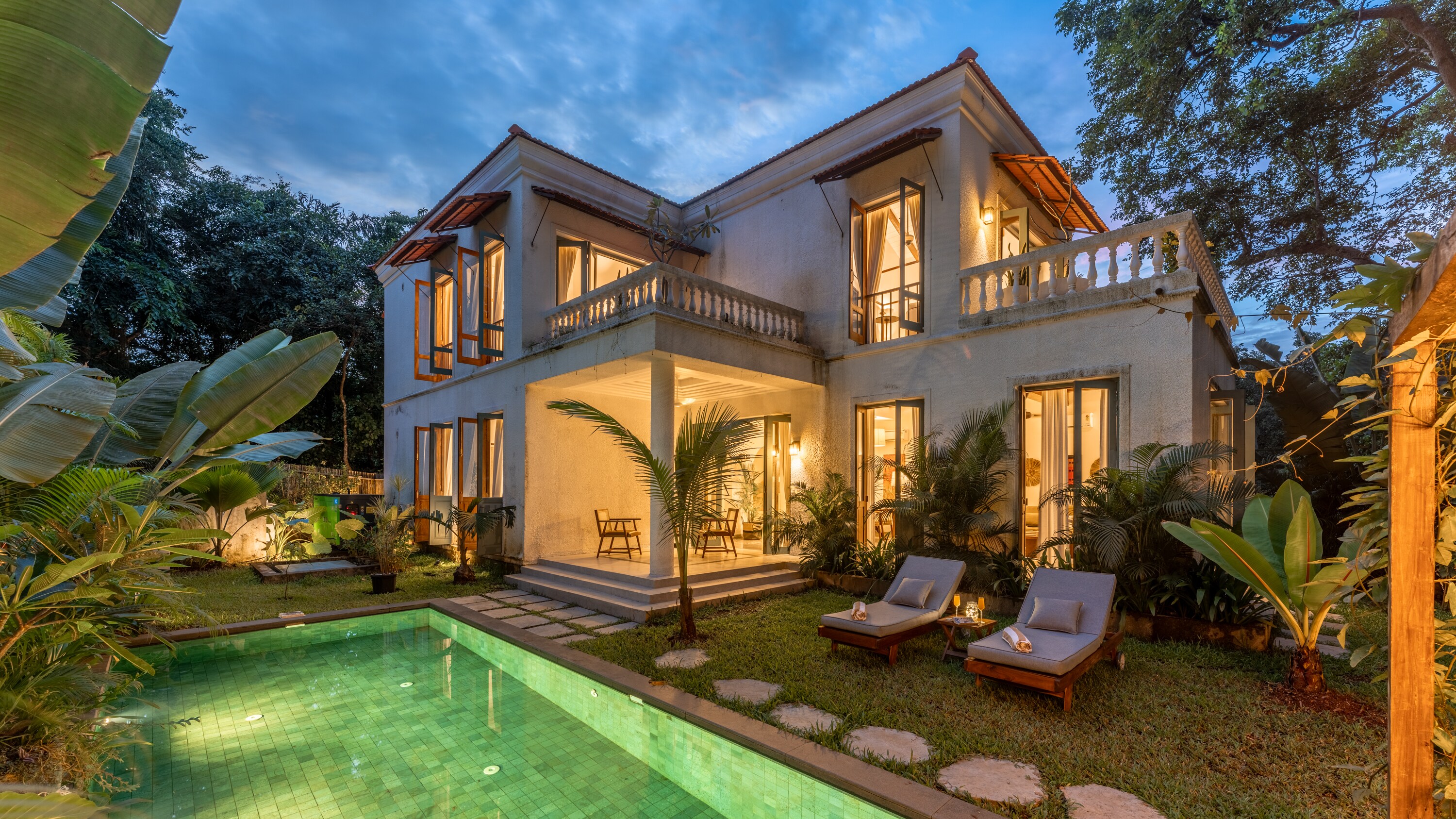 La Branca by The Blue Kite - 4BHK Private Pool, Garden & Caretaker 15 min to Morjim Beach (02) - Tap to explore photos