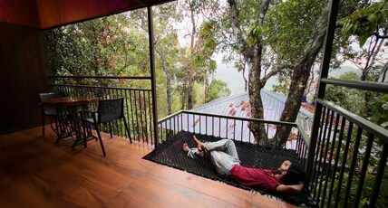 Tulsi Village Retreat | Treehouse & Cabin Stays Room Type - The loft cabin with private balcony and hammock
