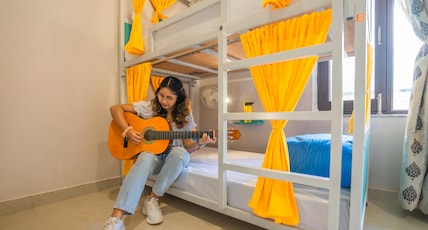goSTOPS Rishikesh Lakshaman Jhula Room Type - Bed in 6 Bed Mixed AC Dormitory Room with Ensuite Bathroom - UPPER BED goSTOPS Rishikesh Lakshaman Jhula Room Type - Bed in 6 Bed Mixed AC Dormitory Room with Ensuite Bathroom - UPPER BED