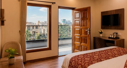 Tamarind Leaf Residency Noida Sector 50 Metro & Spectrum Mall Room Type - Deluxe City View Room with Balcony