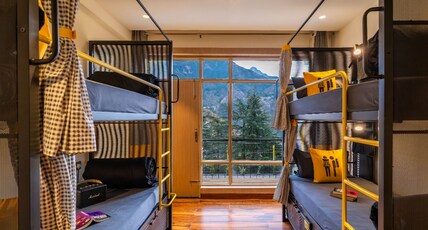 The Hosteller Mcleodganj Room Type - Bed in 4 Bed Mixed Dormitory with Balcony and Hill View