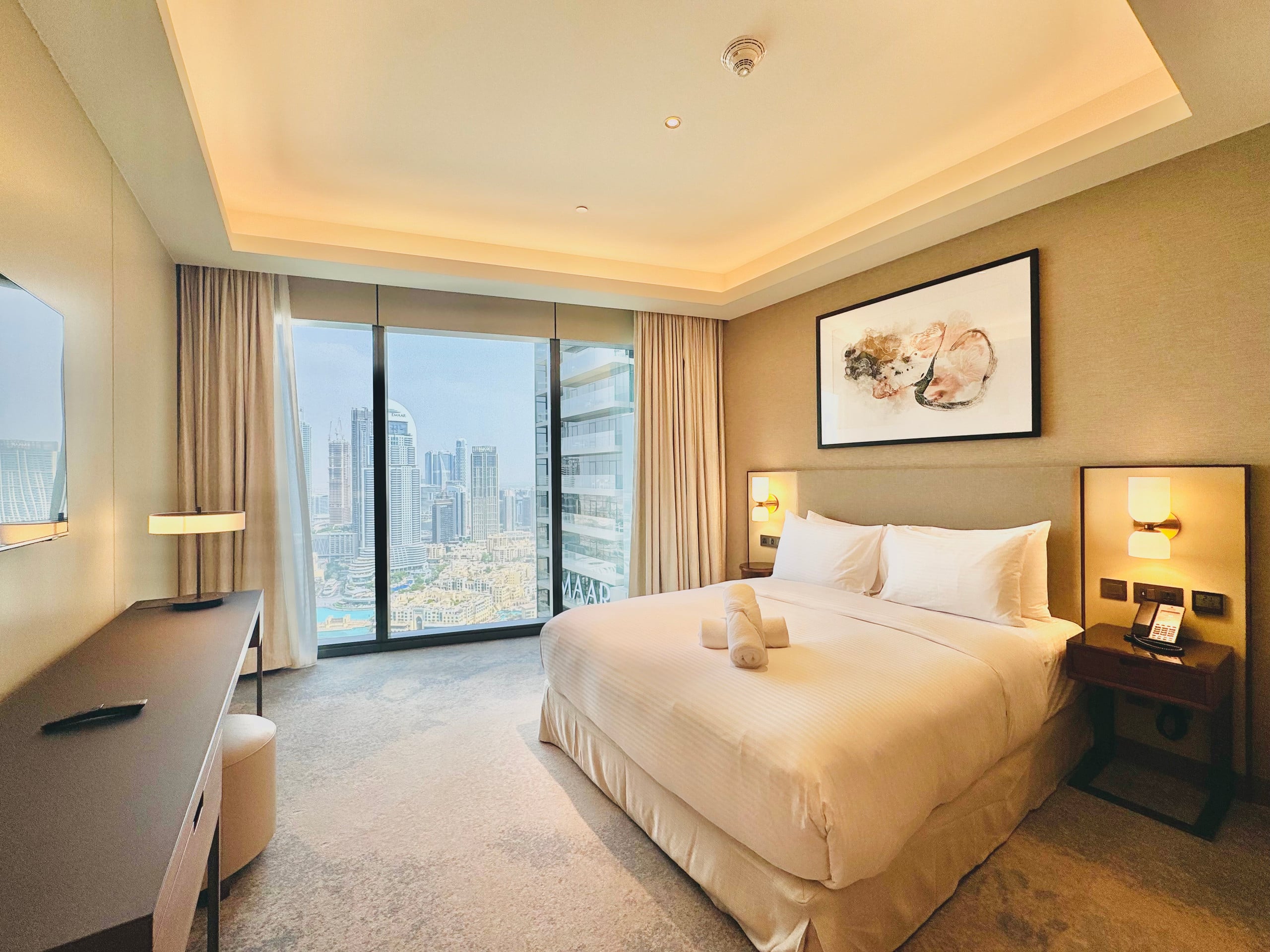Elegant 3BR Burj Khalifa View Walk to Dubai Mall - Tap to explore photos