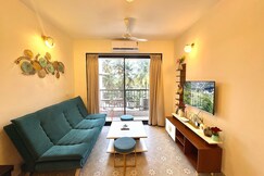 1BHK Apartment in Candolim with Pool & Kitchen | Near Candolim Beach