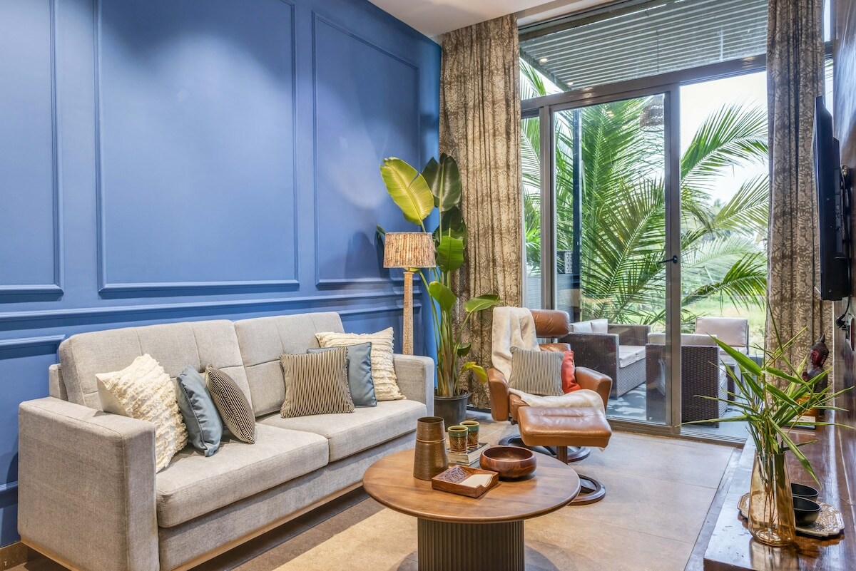 Sereno Brisa 3bhk Pool near Calangute field view - Tap to explore photos