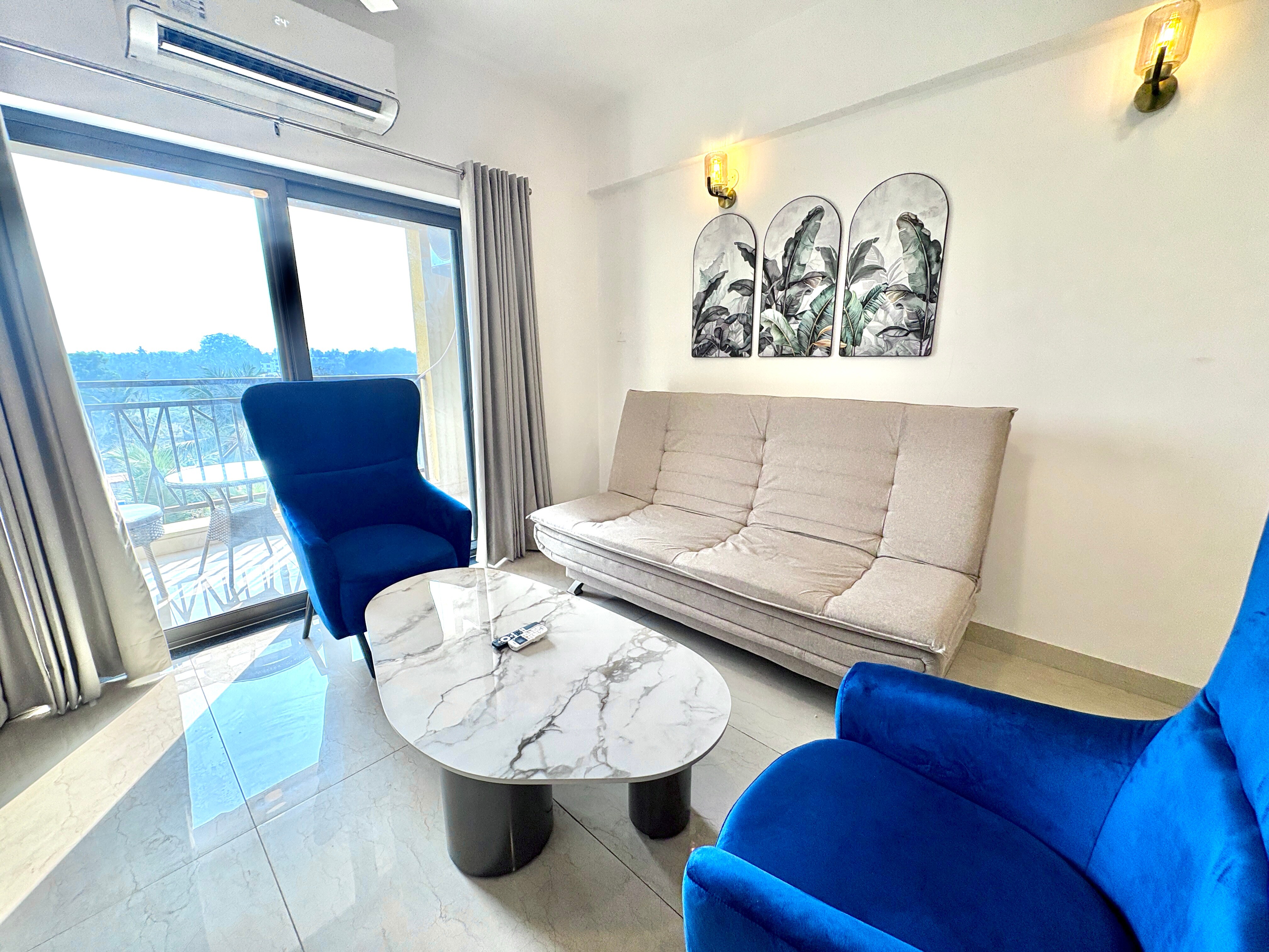 1BHK Modern Apartment in Candolim, Goa l ADG S8 - Tap to explore photos