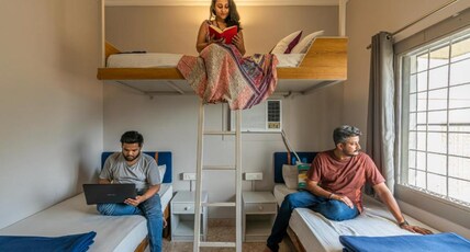 Madpackers Rishikesh Laxman Jhula  Room Type - Superior Triple Bed Ensuite Block A