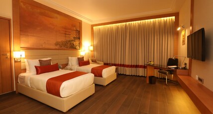 Regenta Central Udaipur Room Type - Executive Twin Bed Room Enjoy Happy Hour 1+1 mocktail IMFL timing 4-7 pm