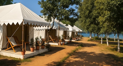 Satpura Lakeside Camping Pachmarhi Room Type - AC Swiss Cottage Tents Satpura Lakeside Camping Pachmarhi Room Type - AC Swiss Cottage Tents