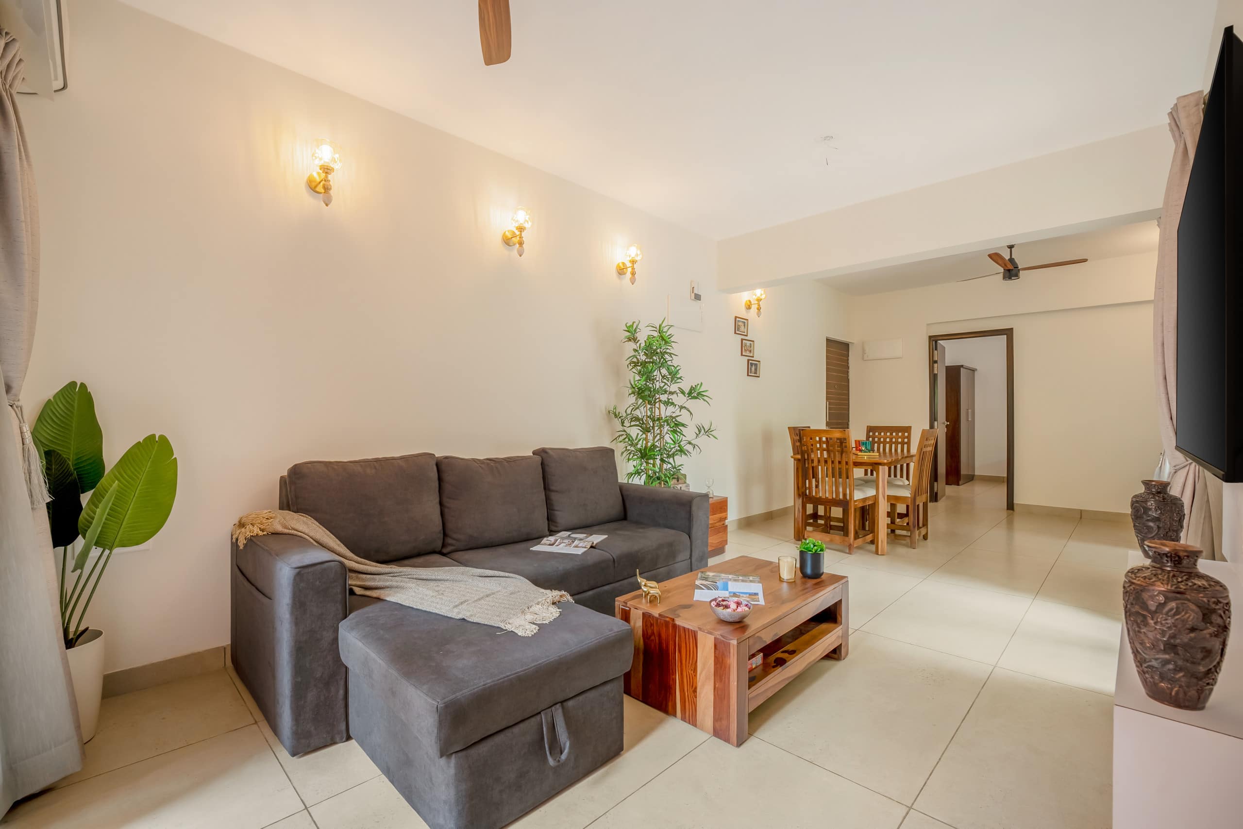 Staymaster Zyric 2BR | Serviced Apartment | Shared Pool & Gym | Siolim - Tap to explore photos