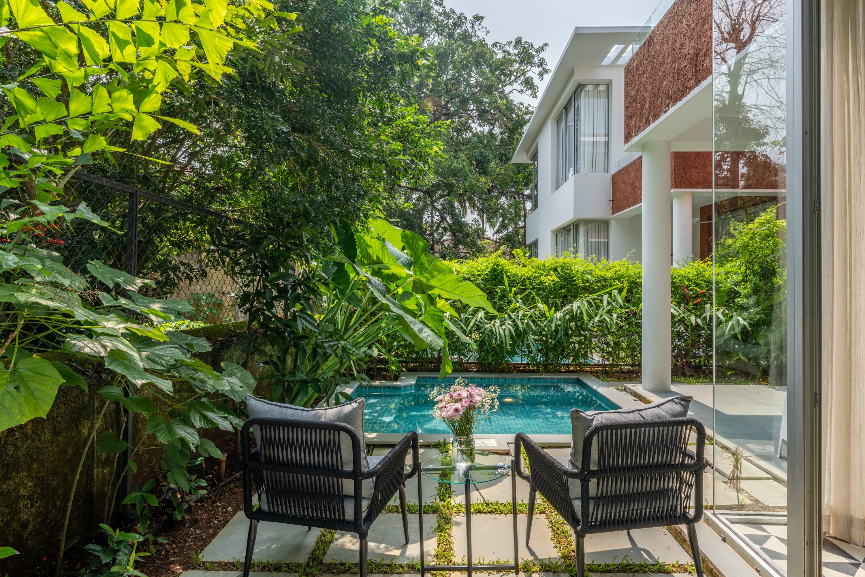 La Masillia by The Blue Kite - 2BHK Private Pool Villa, with Balcony & WiFi, 15 min to Vagator Beach - Tap to explore photos