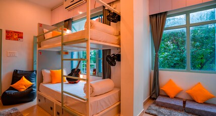 Zostel Rishikesh (Laxman Jhula) Room Type - 1 bunk bed in 8 Bed Mixed Dorm (with balcony)