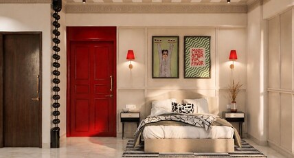 Astra Luxe - Meraki Stays II 2mins from Railway Station, C Scheme Room Type - Astra Red - Most Loved Apt