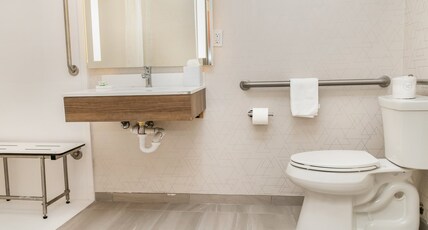 Holiday Inn Express Hotel & Suites Pittsburgh-South Side Room Type - 1 King Suite Communications Mobility Roll In Shower Holiday Inn Express Hotel & Suites Pittsburgh-South Side Room Type - 1 King Suite Communications Mobility Roll In Shower