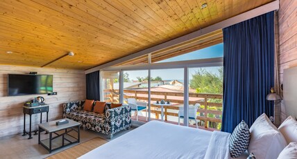 Living Room Beach Resort Room Type - Chalet First Floor with Patio Balcony
