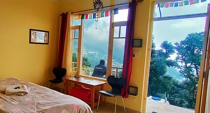 The Unmad Dharamkot  | Cafe | Stay | Coworking Room Type - Upper Rooms with Mountain View