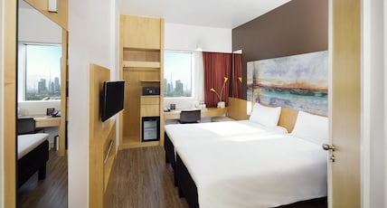 ibis Dubai One Central Room Type - Premium Room , Two Single-Size Beds , With Value Added Benefits. ibis Dubai One Central Room Type - Premium Room , Two Single-Size Beds , With Value Added Benefits.