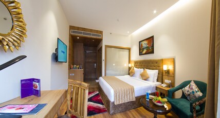 The WhiteStone Resort,Manali  (Centrally Heated Mountain view) Room Type - Hamta Room with Balcony